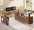 L Shaped Electric Standing Desk with 4 Drawers L790465