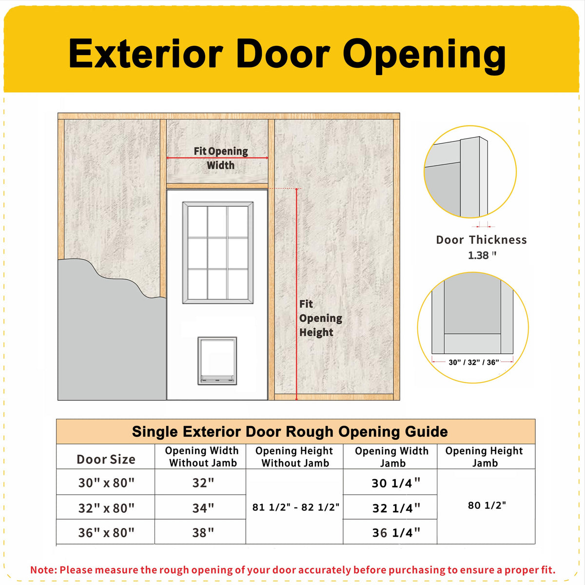 36" x 80" Front Door Slab with Prehung Door Jamb T878