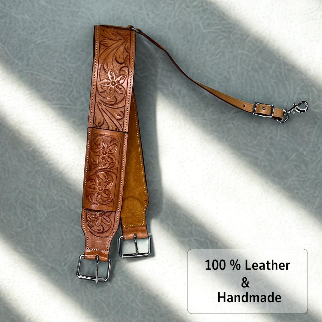 Western Leather Horse Saddle Girth Cinch Belt A156476