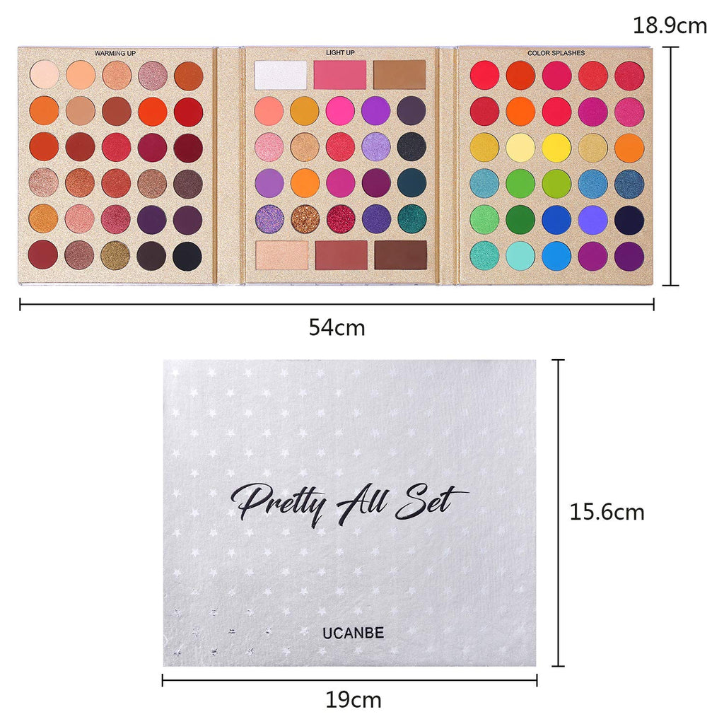 86 Colors Eyeshadow Palette with 15pcs Makeup Brushes Set M9507