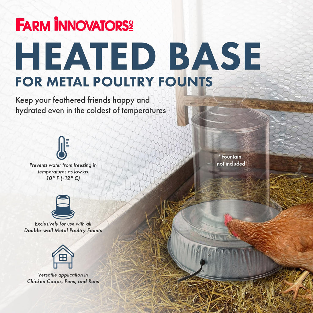 Heated Base for Metal Poultry Founts L3241