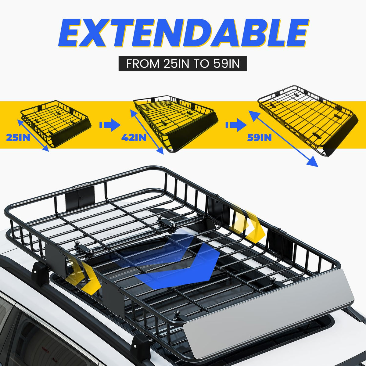 Adjustable Roof Rack Cargo Carrier G150733
