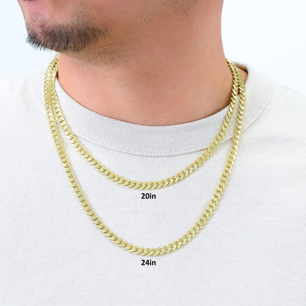 14k Yellow Gold 6mm Cuban Chain Necklace Y2555