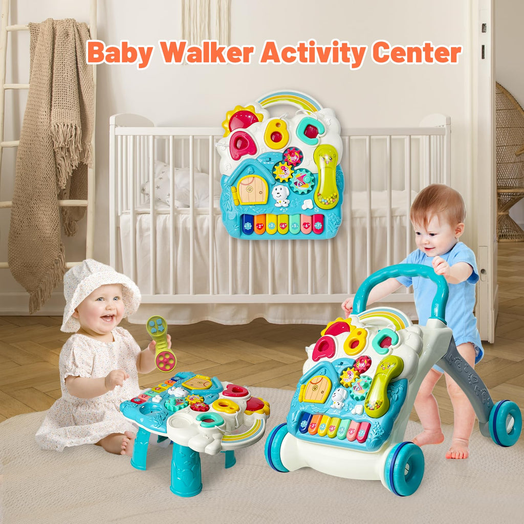 Blue Baby Walker Activity Center with Music and Light V497