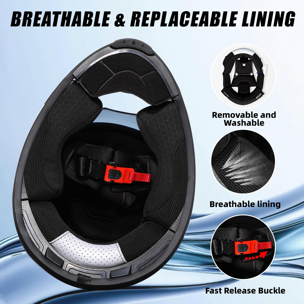 Full Face Motorcycle Helmet Dual Visor P624271