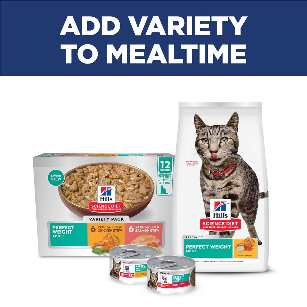 Adult Perfect Weight Dry Cat Food J8077