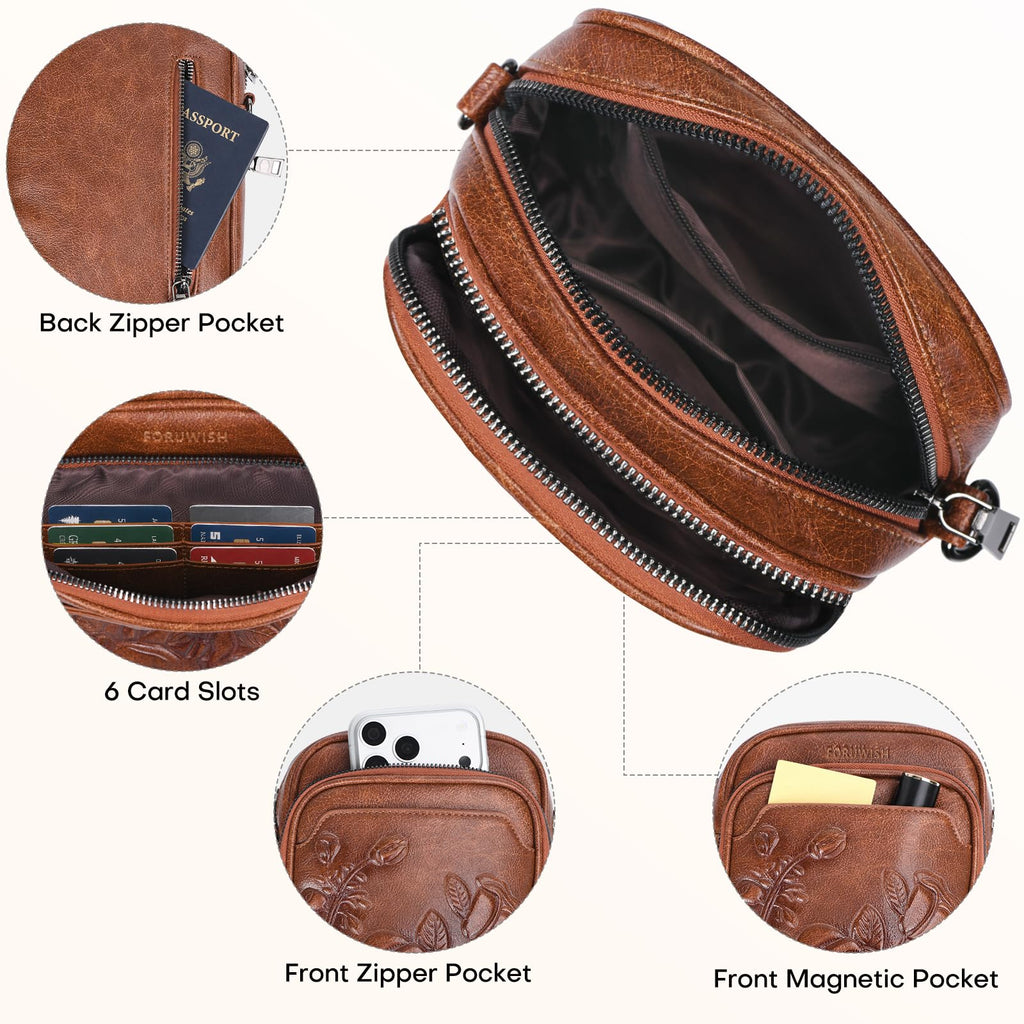 Small RFID Leather Crossbody Bag X498613