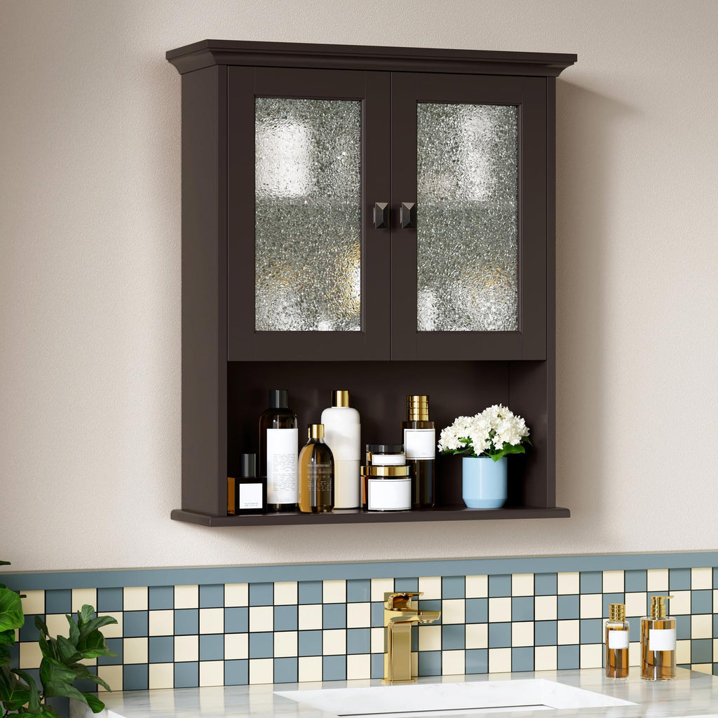 Wall Mount Bathroom Cabinet with Glass Door G5726