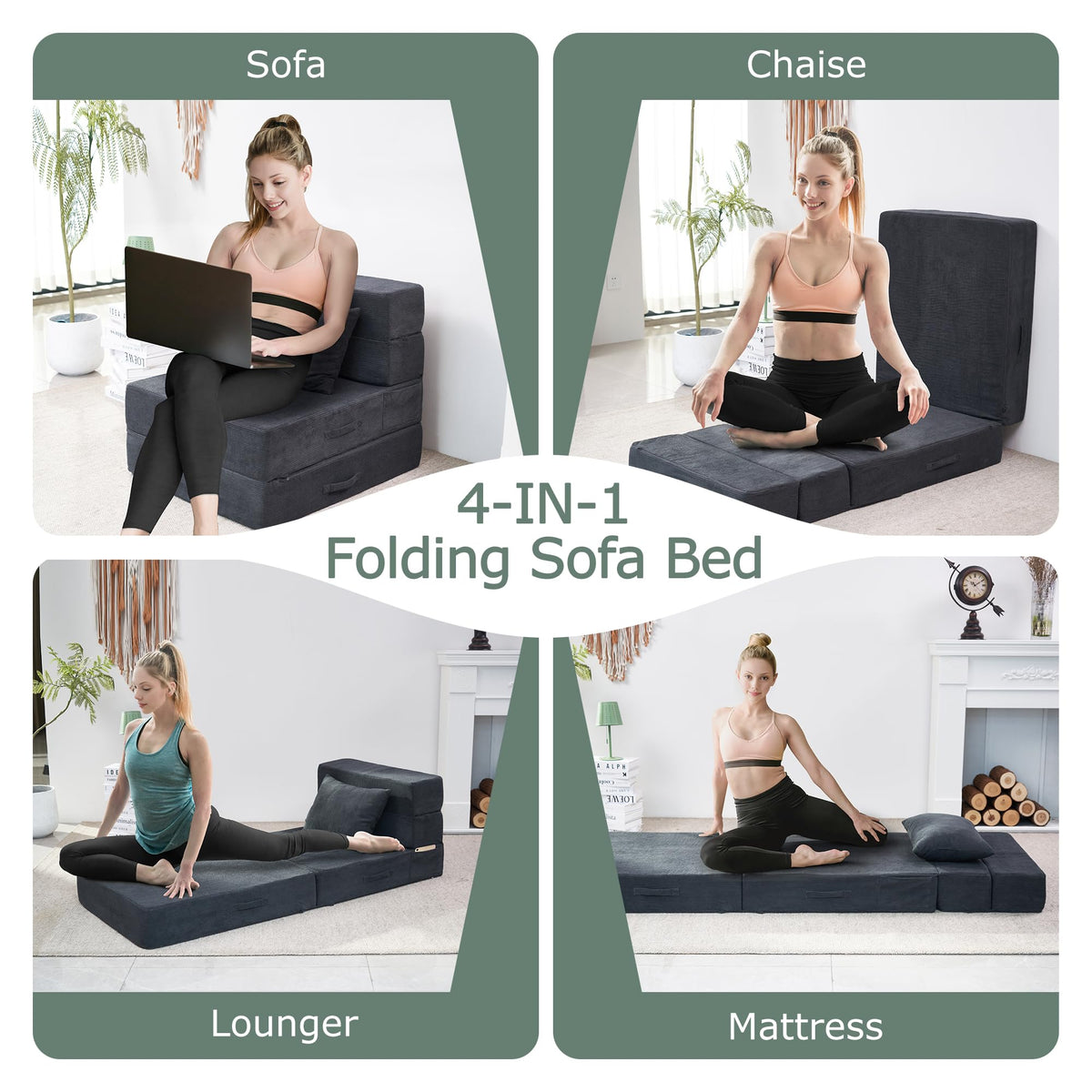 Folding Convertible Sofa Bed with Bag K9572