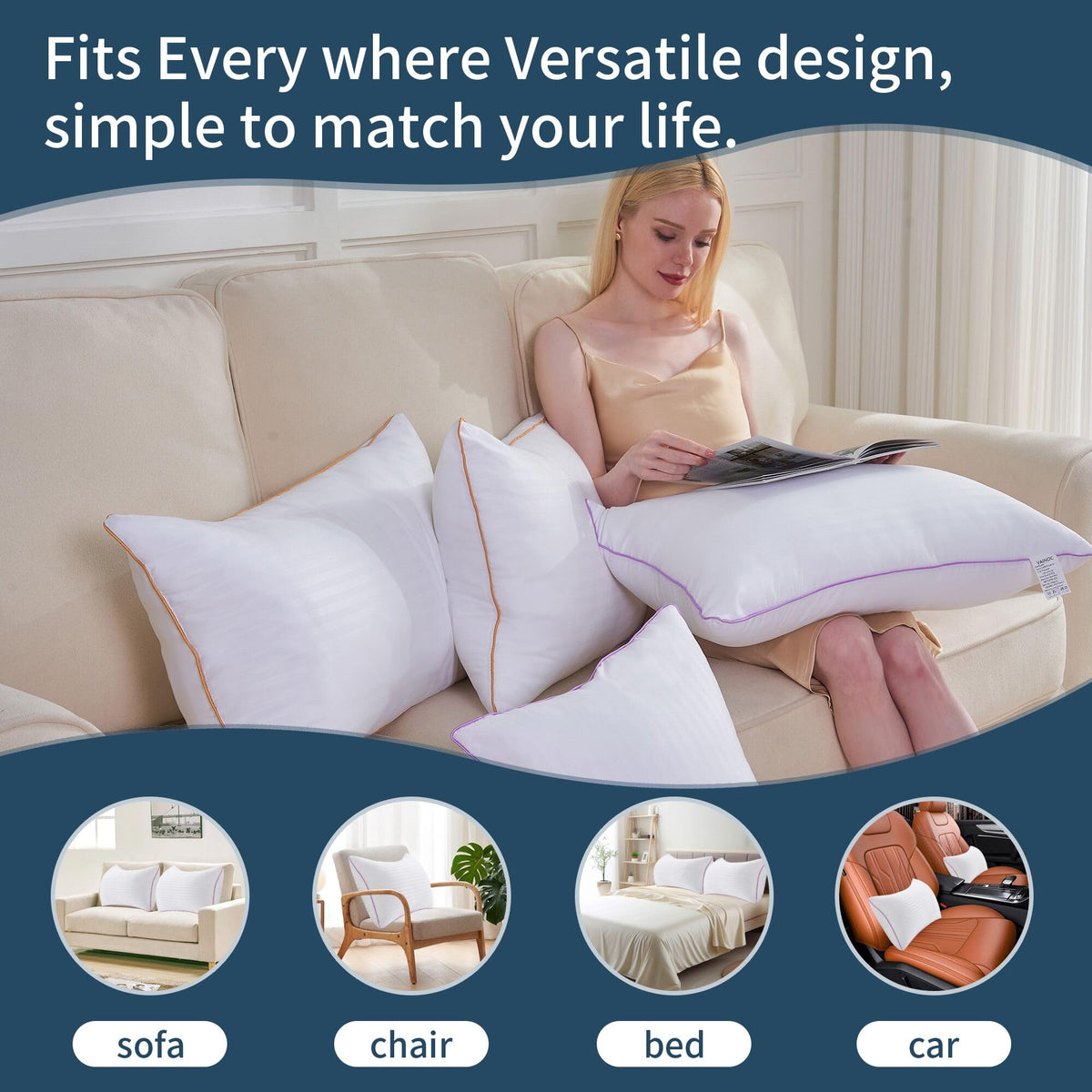 King Size Down Alternative Pillows Set of 2 X118