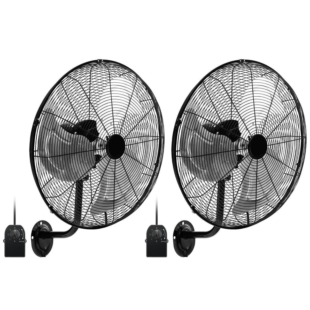 20 Inch 3-Speed Oscillating Metal Wall Fan R5252