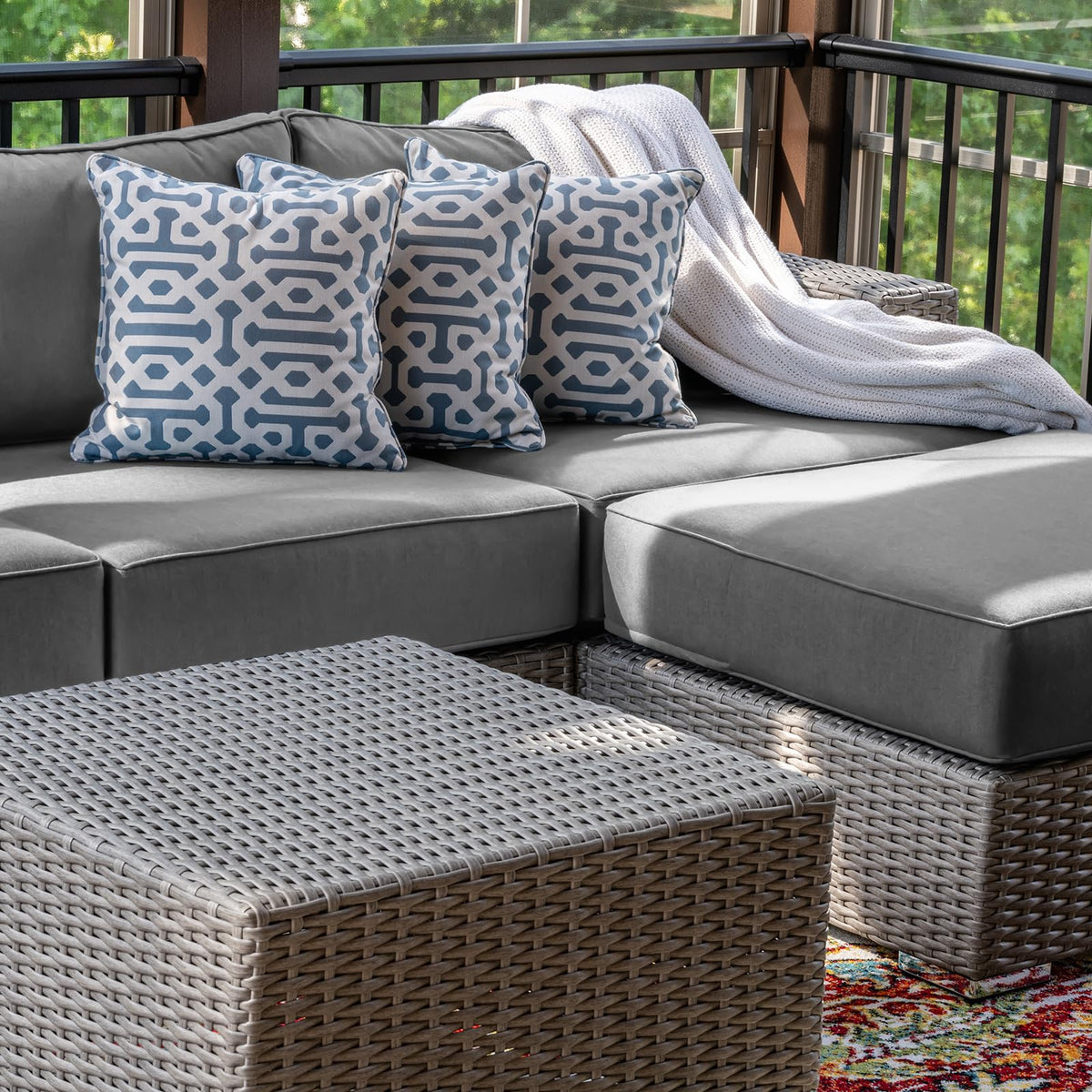 14 Piece Outdoor Waterproof Cushion Covers with Zipper P399794