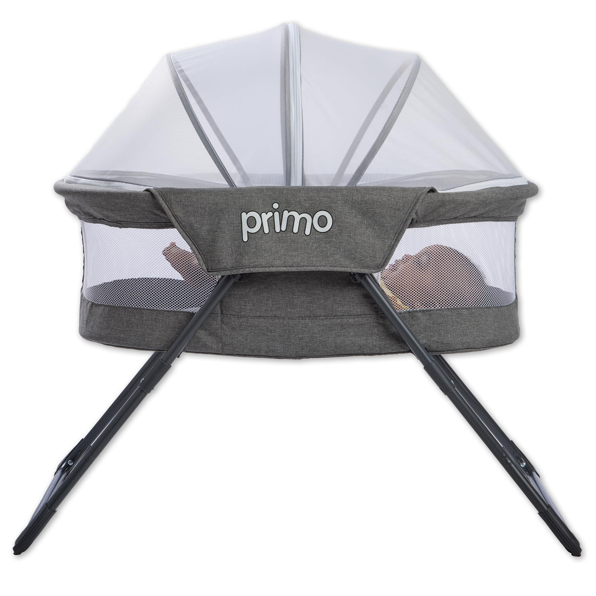 Lightweight Folding Travel Bassinet with Mesh Canopy and Carrying Tote Bag D30751