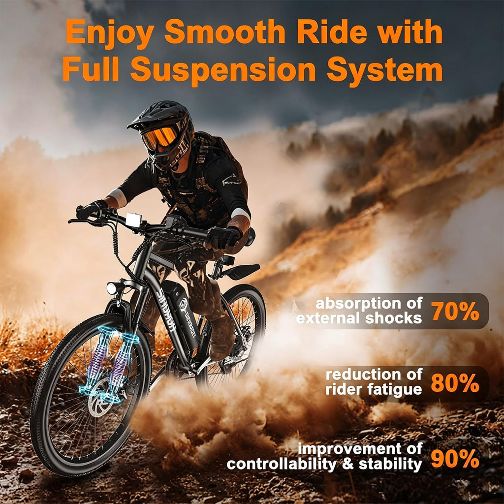 26" Electric Bike with 750W Peak Motor and 7-Speed P1263
