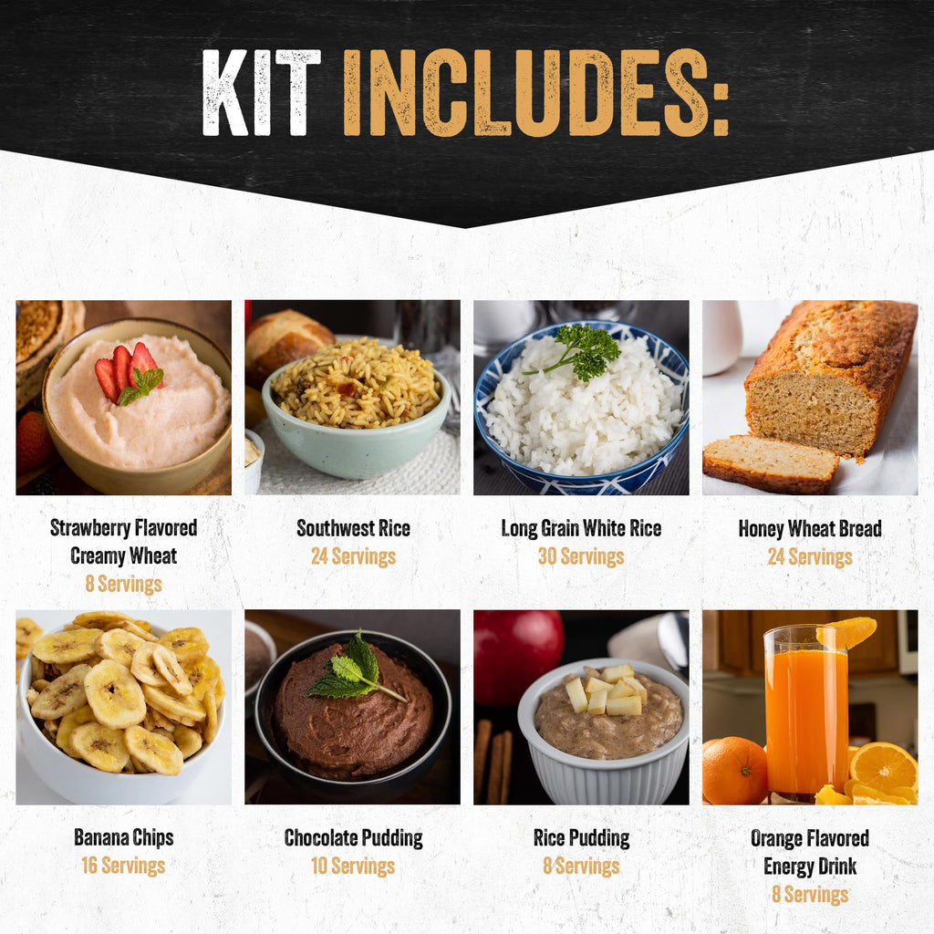4-Week Emergency Food Supply 250 Servings Non-Perishable J31411