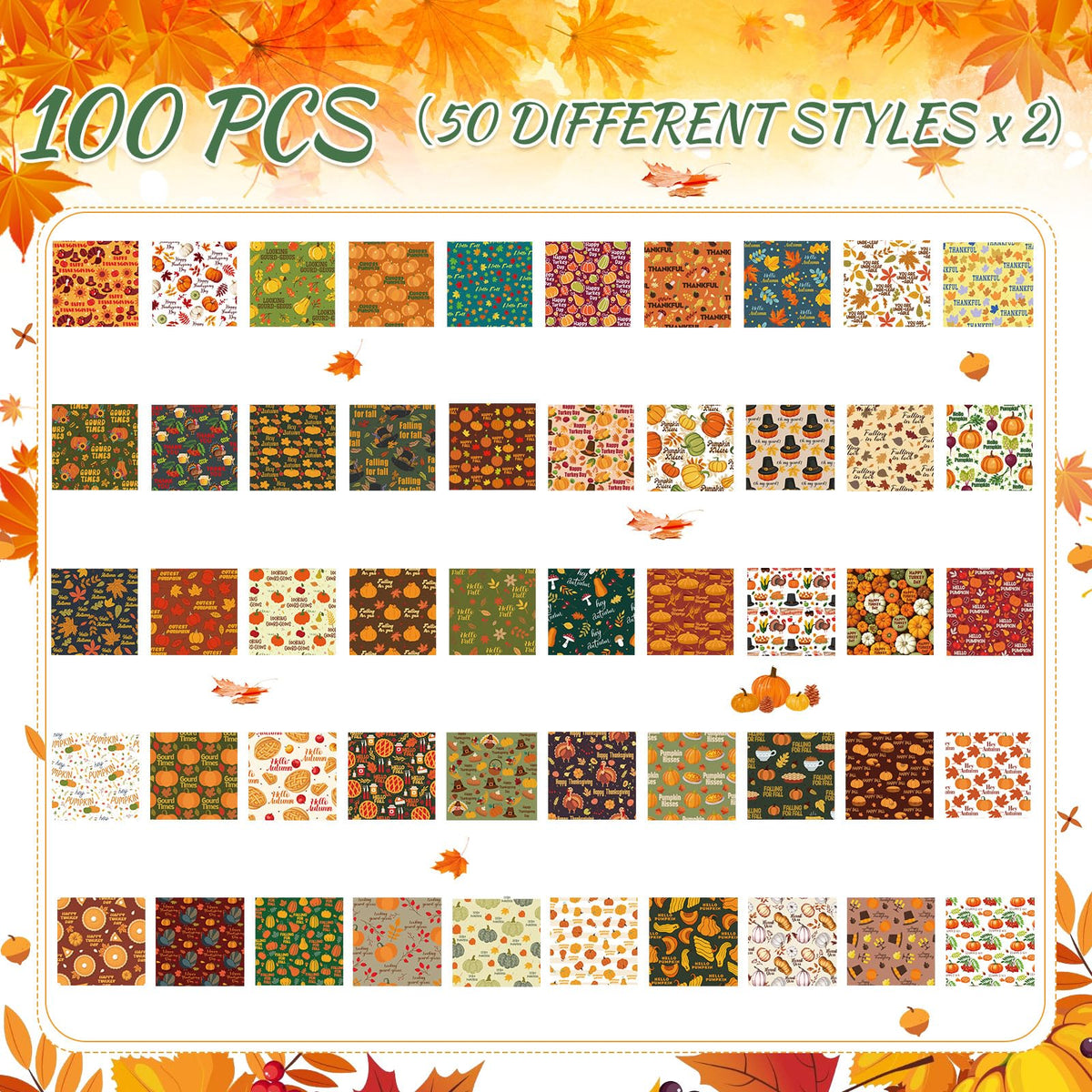 100 Pcs Fall Dog Bow Adjustable Pet Bowtie Collar H6400