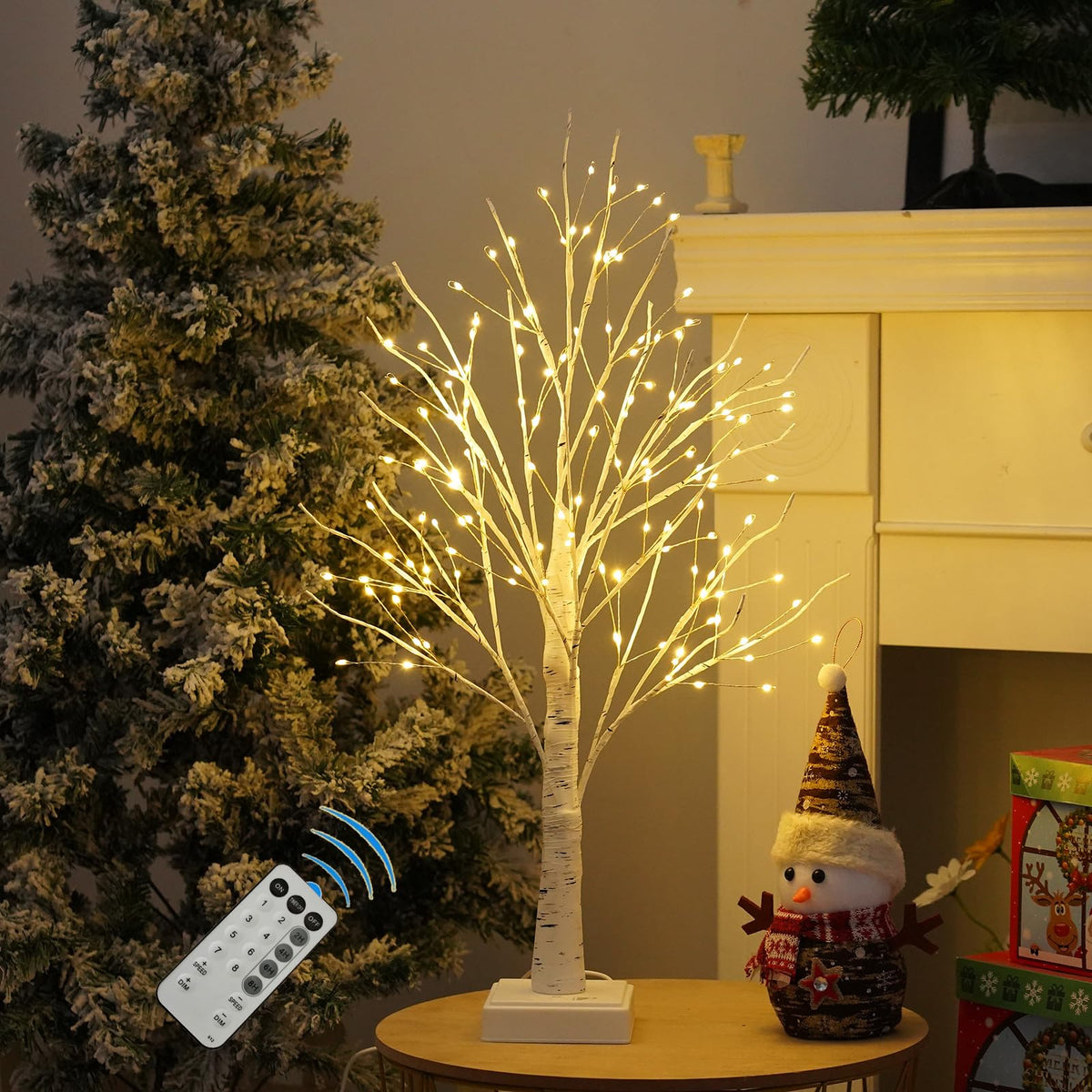 144 LED Birch Tree Lights with Remote Control V11925