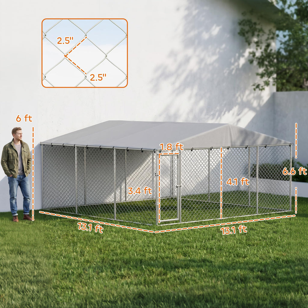 Extra Large Outdoor Dog Kennel 13' x 13' x 6.5' K899766