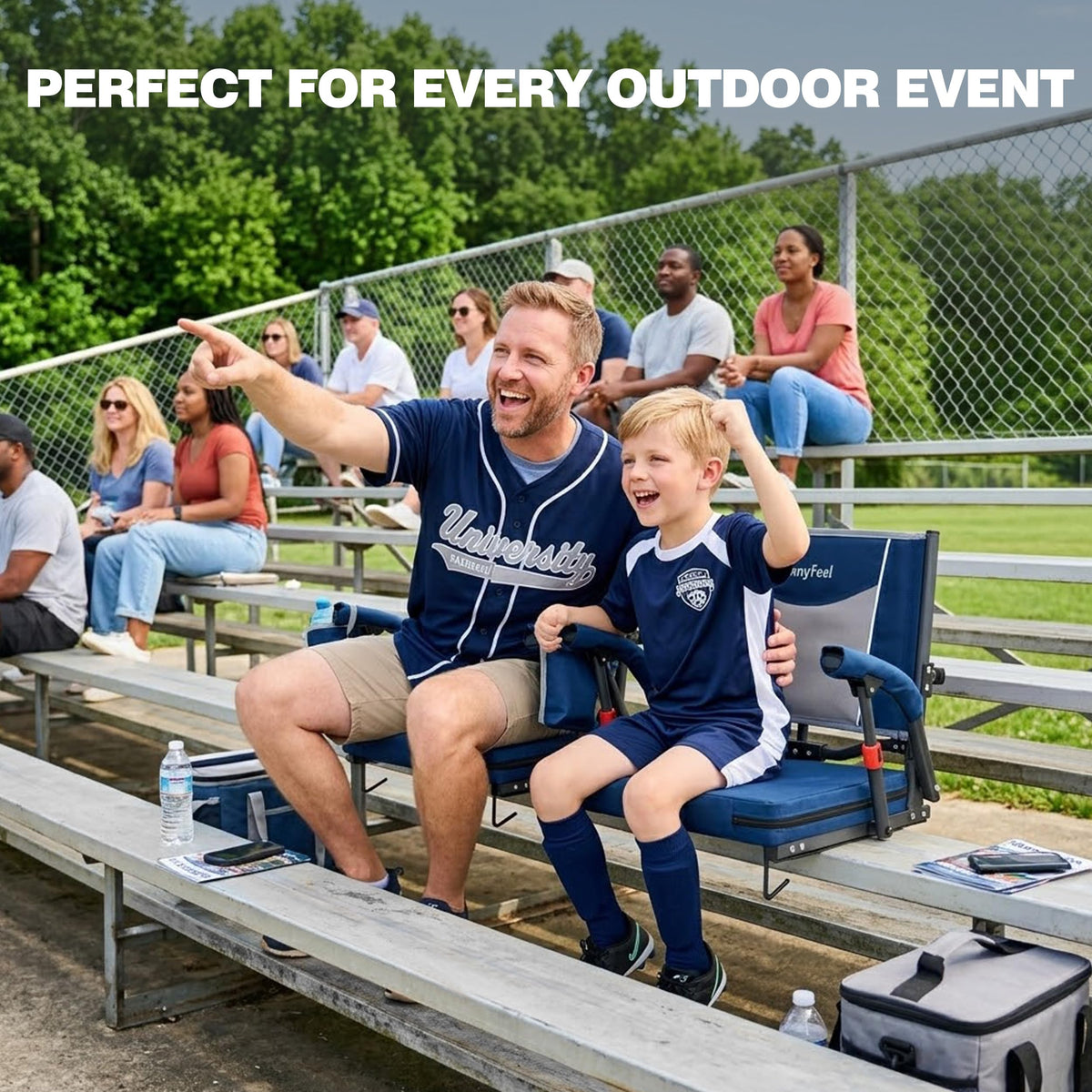 Folding Stadium Seats with Back Support and Cushion I737848