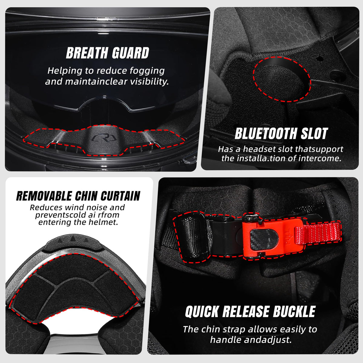Full Face Motorcycle Helmet Dual Visor P624271