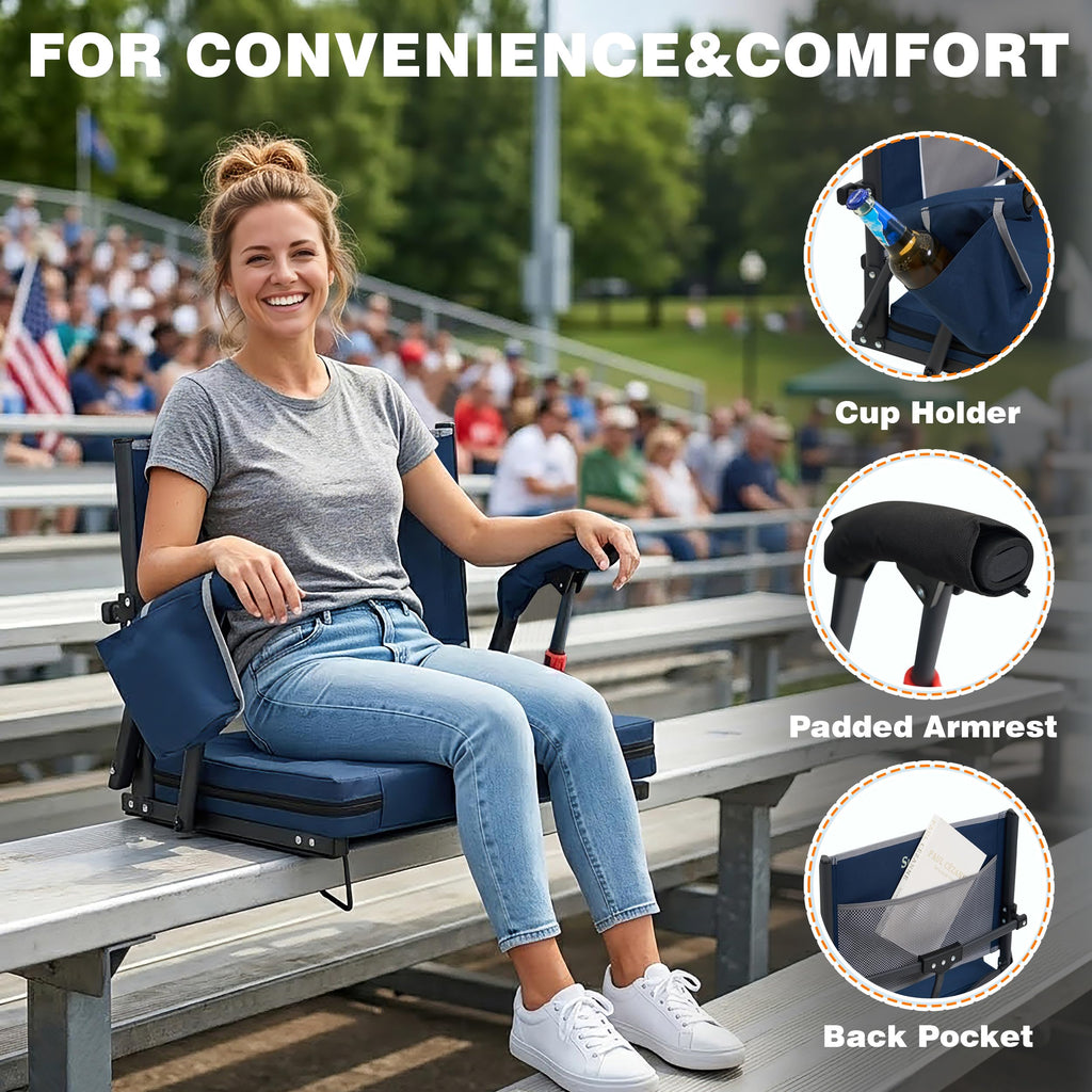 Folding Stadium Seats with Back Support and Cushion I737848