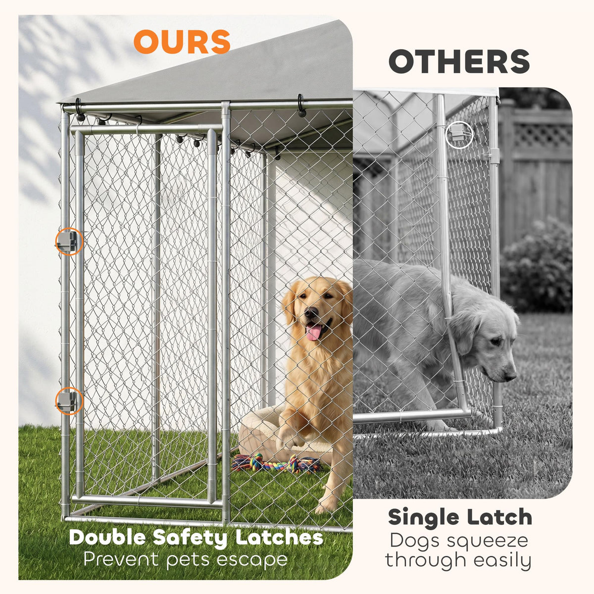 Extra Large Outdoor Dog Kennel 13' x 13' x 6.5' K899766