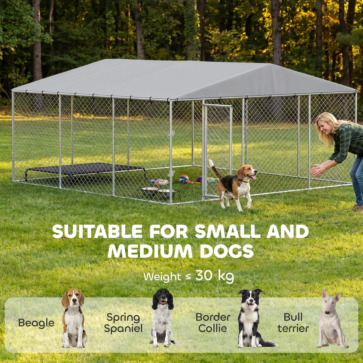 Extra Large Outdoor Dog Kennel 13' x 13' x 6.5' K899766