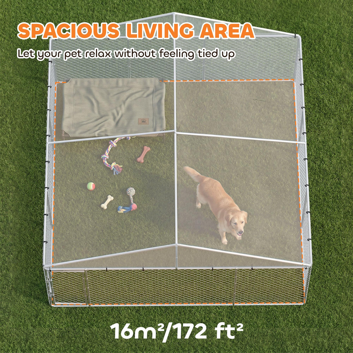 Extra Large Outdoor Dog Kennel 13' x 13' x 6.5' K899766