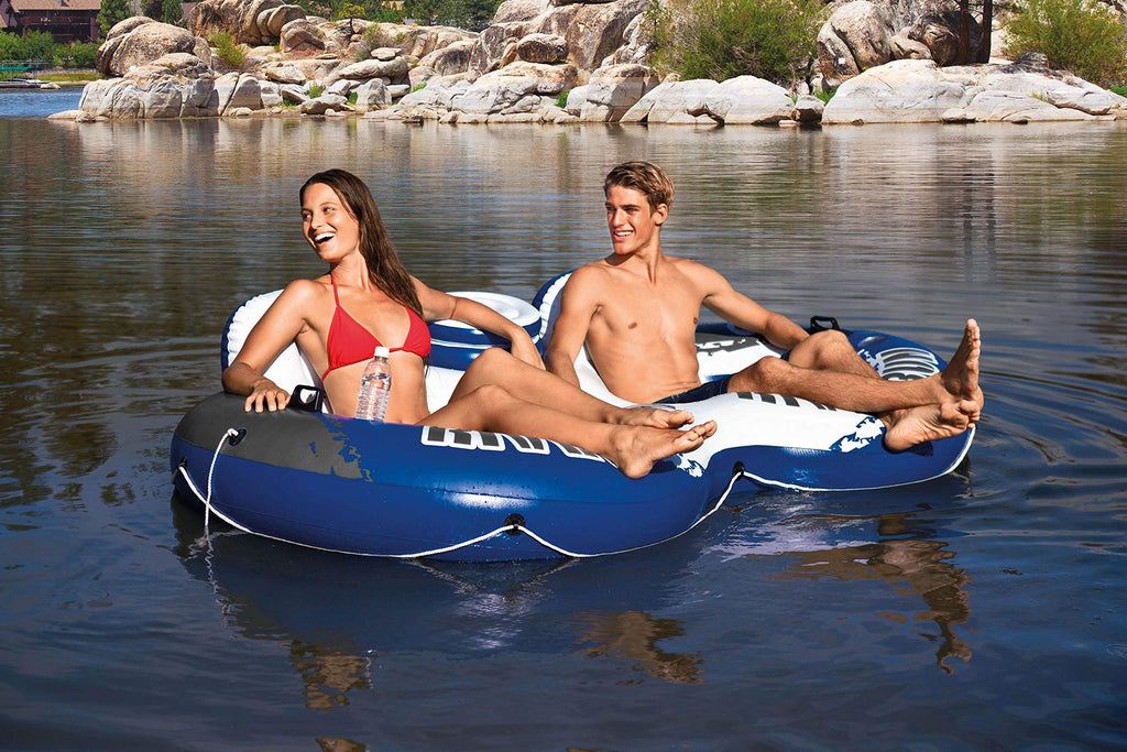 Inflatable 2-Person Floating Lake Lounge, 2-Pack I7686